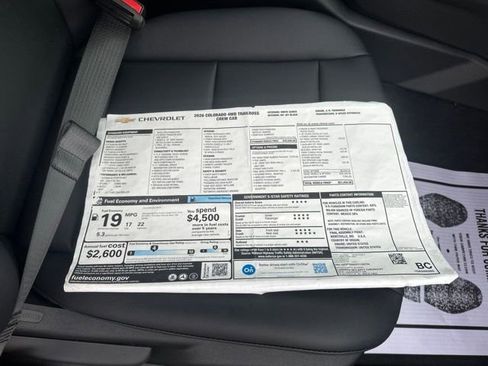 New 2026 Chevrolet Colorado Trail Boss w/ Off-Road Front Bumper Package AWD/4WD image 35