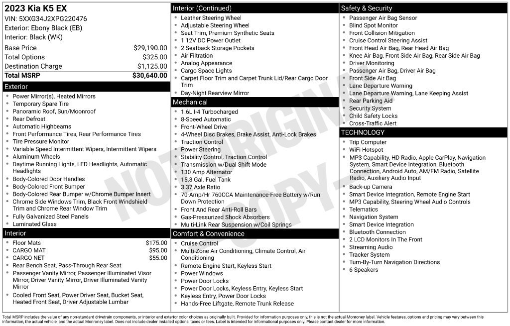 Used 2023 Kia K5 EX FWD image 31