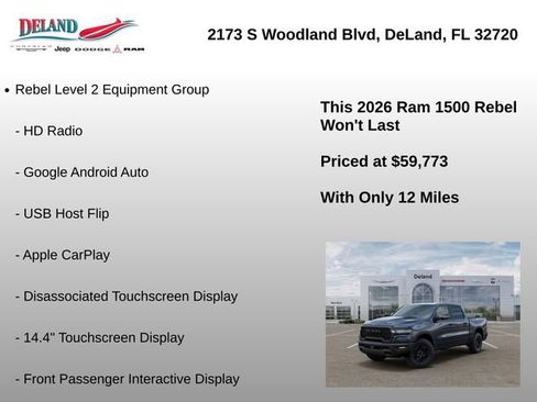 New 2026 RAM 1500 Rebel w/ Rebel Level 2 Equipment Group AWD/4WD image 30