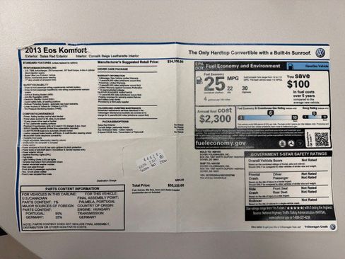 Used 2013 Volkswagen Eos Komfort FWD image 57