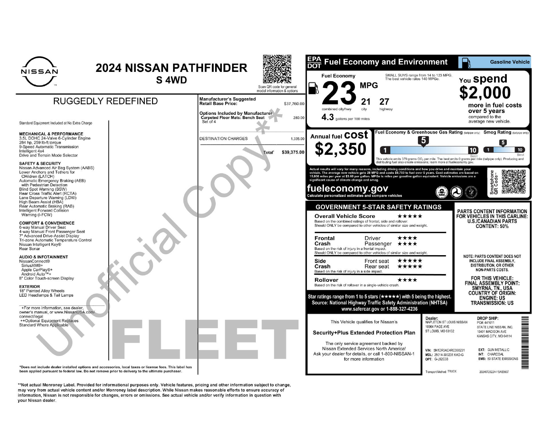 Used 2024 Nissan Pathfinder S AWD/4WD image 19