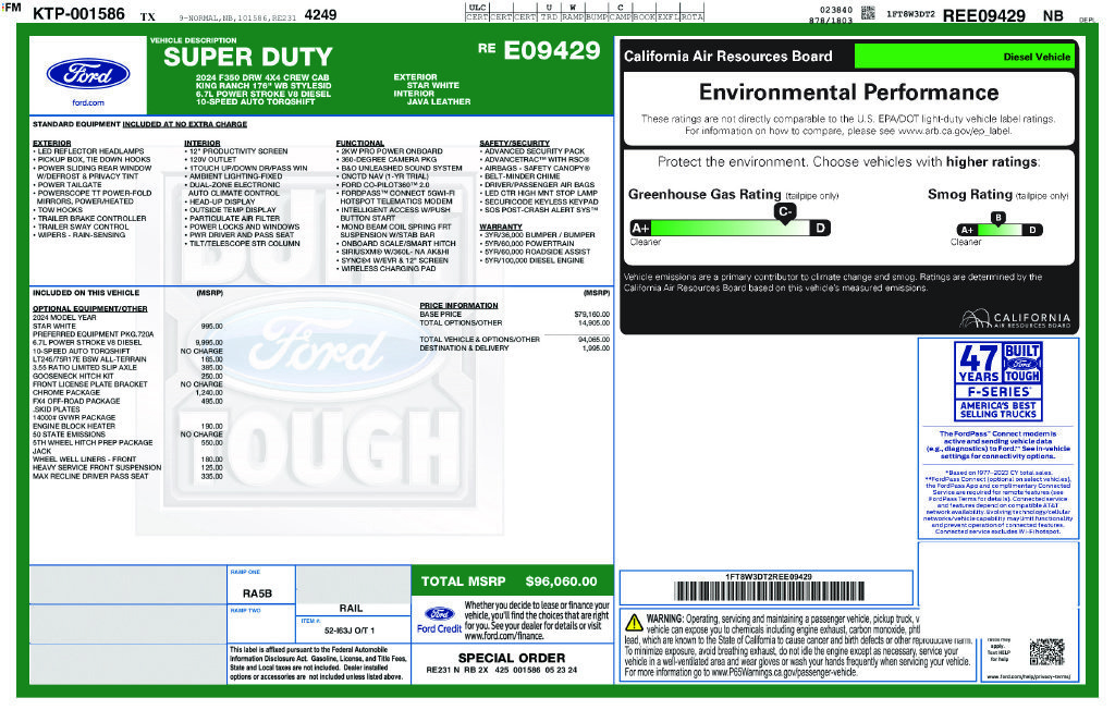 Used 2024 Ford F350 King Ranch w/ Chrome Package AWD/4WD image 42