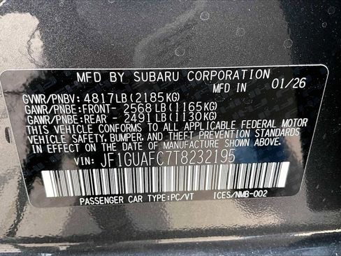 New 2026 Subaru Impreza 2.0i Sport image 19