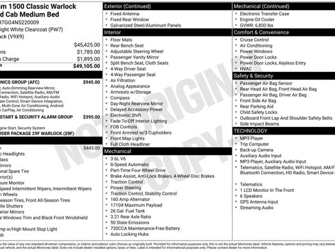 Used 2022 RAM 1500 Warlock w/ Electronics Group AWD/4WD image 2