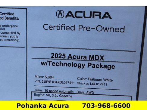 Used 2025 Acura MDX SH-AWD w/ Technology Package image 34