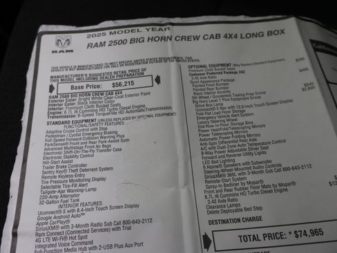 Used 2025 RAM 2500 Big Horn AWD/4WD image 65
