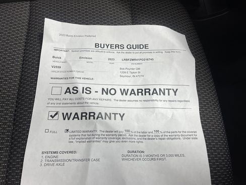 Used 2023 Buick Envision Preferred w/ Sport Touring Package image 22