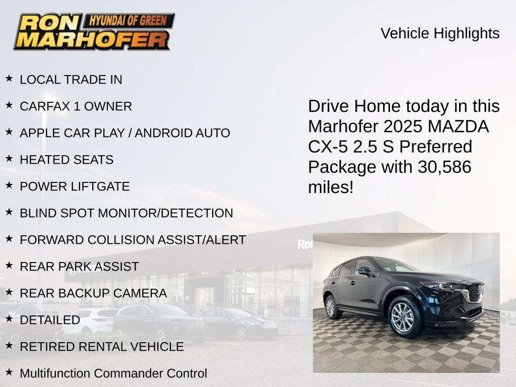 Used 2025 MAZDA CX-5 AWD 2.5 S w/ Preferred Package image 14