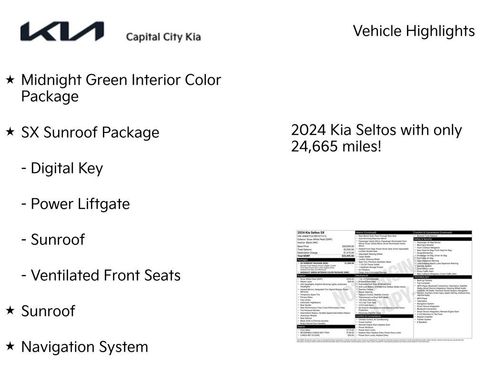 Certified 2024 Kia Seltos SX w/ SX Sunroof Package AWD/4WD image 3