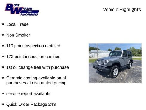 Used 2014 Jeep Wrangler Sport w/ Quick Order Package 24S AWD/4WD image 9