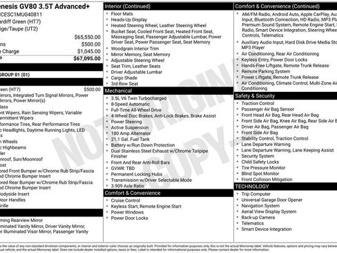 Used 2021 Genesis GV80 3.5T Advanced + image 11