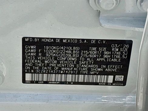 Certified 2026 Honda HR-V LX image 33