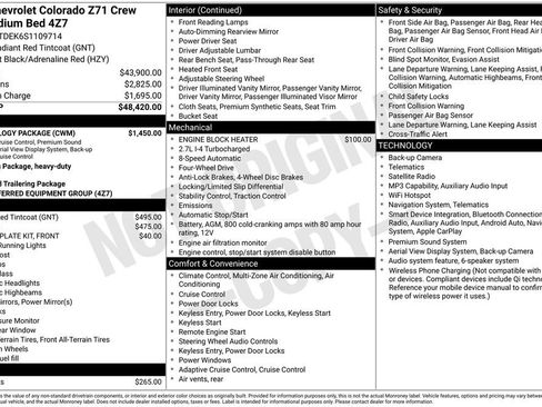 Used 2025 Chevrolet Colorado Z71 w/ Technology Package AWD/4WD image 2