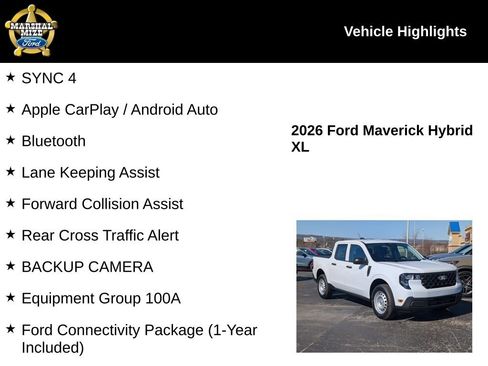 New 2026 Ford Maverick XL FWD image 2