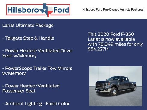 Used 2020 Ford F350 Lariat w/ Lariat Ultimate Package image 9