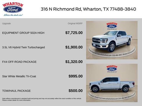 Used 2025 Ford F150 Lariat w/ Equipment Group 502A High AWD/4WD image 2