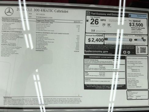 New 2026 Mercedes-Benz CLE 300 4MATIC Cabriolet image 34