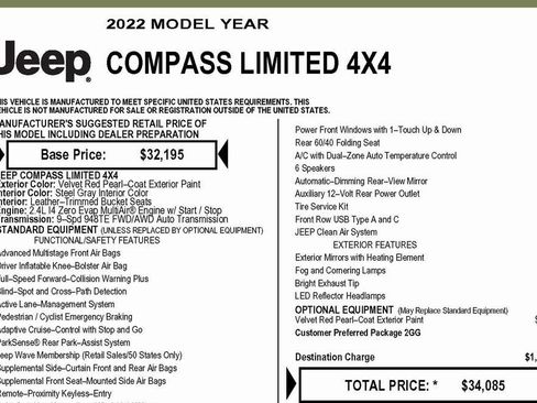 Used 2022 Jeep Compass Limited image 3