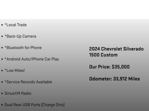 Used 2024 Chevrolet Silverado 1500 Custom AWD/4WD image 36