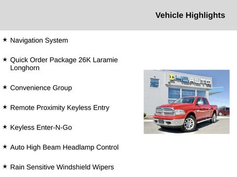 Used 2016 RAM 1500 Laramie Longhorn w/ Convenience Group AWD/4WD image 2