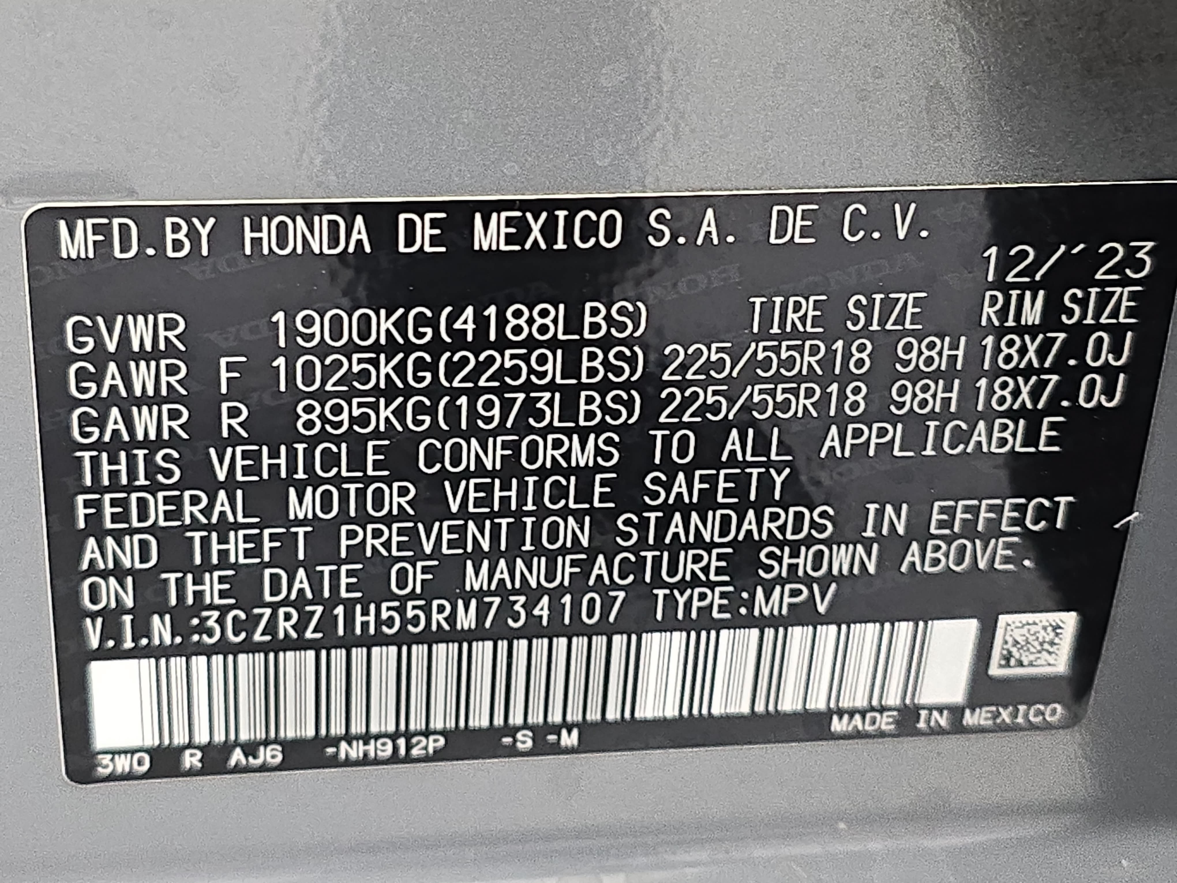 Certified 2024 Honda HR-V Sport image 34