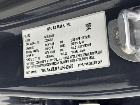 Used 2020 Tesla Model 3 Standard Range Plus image 44