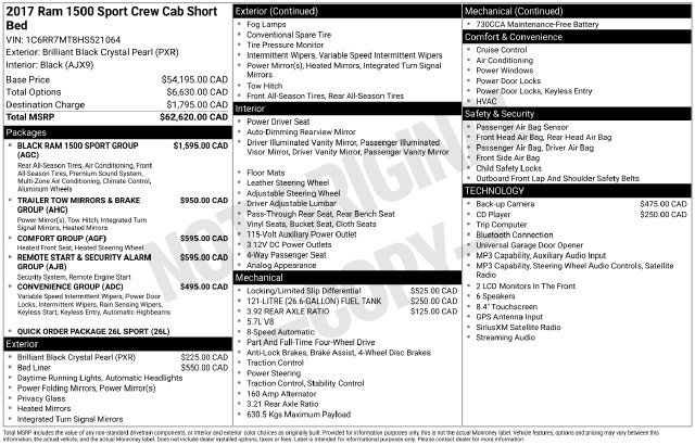 Used 2017 RAM 1500 Sport w/ Black Ram 1500 Sport Group AWD/4WD image 5