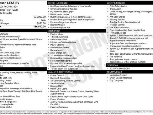 Used 2012 Nissan Leaf SV image 7