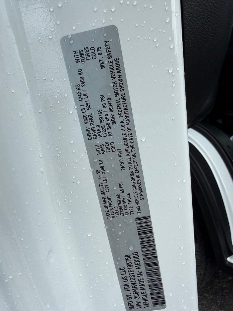 New 2026 RAM ProMaster 3500 w/ Quick Order Package 22G SLT FWD image 26
