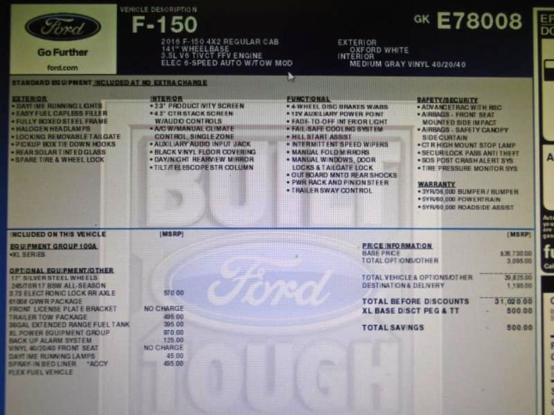 Used 2016 Ford F150 XL w/ XL Power Equipment Group RWD image 25
