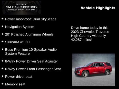 Used 2023 Chevrolet Traverse High Country AWD/4WD image 5