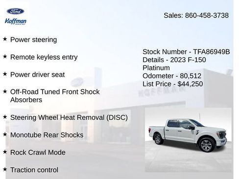 Certified 2023 Ford F150 Platinum w/ Equipment Group 701A High AWD/4WD image 25