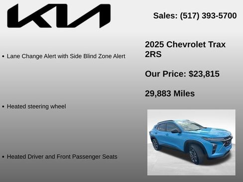 Used 2025 Chevrolet Trax RS w/ Driver Confidence Package FWD image 15