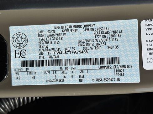 Used 2026 Ford F150 Tremor w/ Equipment Group 402B MID AWD/4WD image 36