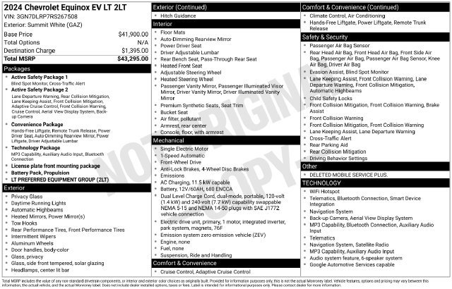 Used 2024 Chevrolet Equinox EV LT FWD image 2