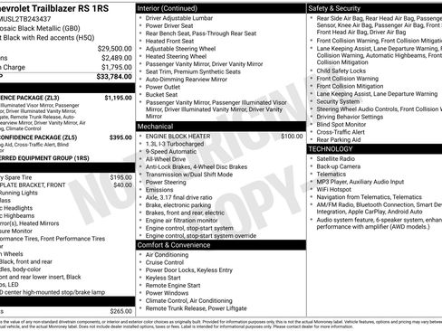 New 2026 Chevrolet TrailBlazer RS w/ Convenience Package AWD/4WD image 3