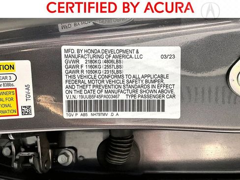 Certified 2023 Acura TLX w/ Technology Package image 42