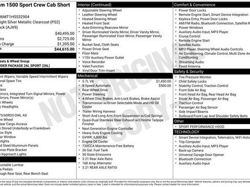 Used 2017 RAM 1500 Sport RWD image 1
