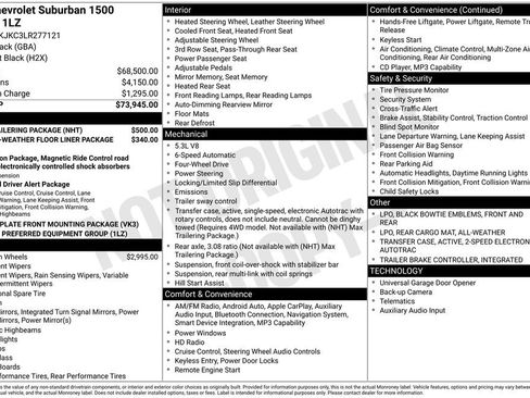 Used 2020 Chevrolet Suburban Premier w/ Max Trailering Package AWD/4WD image 16