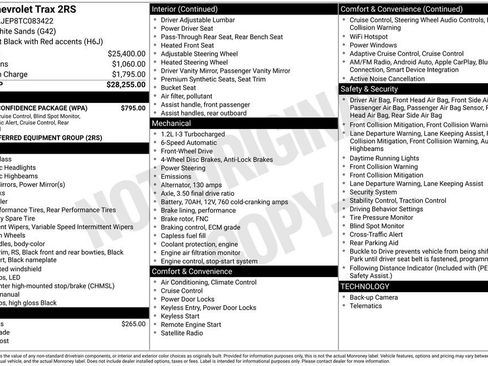 New 2026 Chevrolet Trax RS w/ Driver Confidence Package FWD image 56