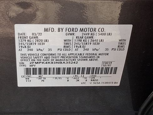 Used 2022 Ford Edge Titanium w/ Equipment Group 301A AWD/4WD image 29