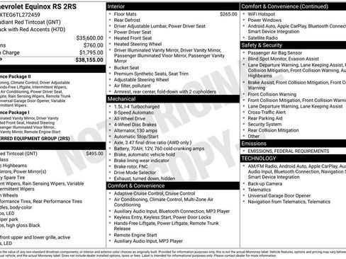 New 2026 Chevrolet Equinox RS image 25