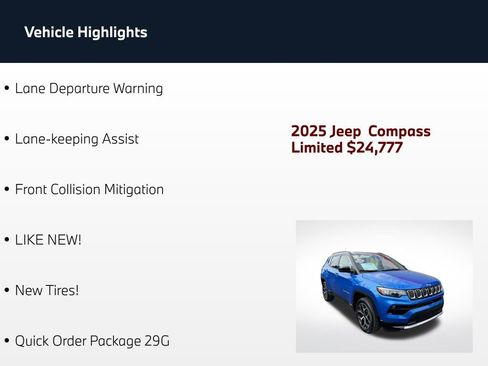 Used 2025 Jeep Compass Limited AWD/4WD image 4