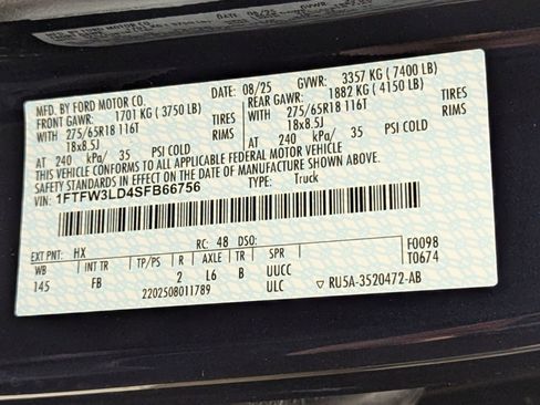 New 2025 Ford F150 XLT w/ Equipment Group 302A MID image 16