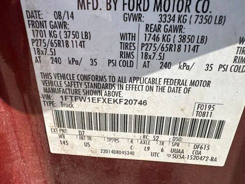 Used 2014 Ford F150 STX w/ Equipment Group 201A Mid AWD/4WD image 11