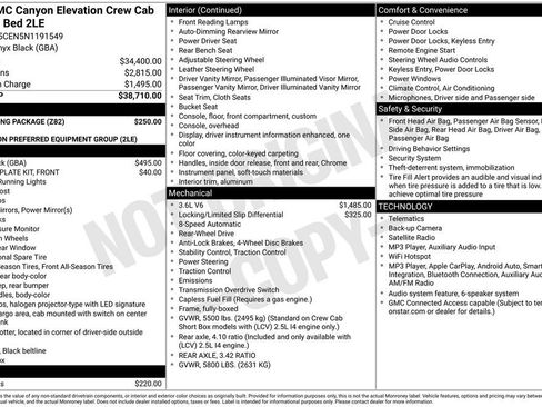 Used 2022 GMC Canyon Elevation w/ Trailering Package RWD image 7