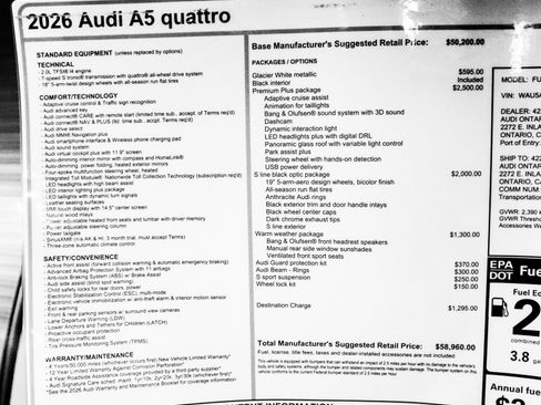 New 2026 Audi A5 2.0T Premium Plus AWD/4WD image 31