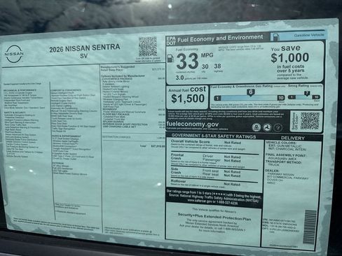 New 2026 Nissan Sentra SV FWD image 33