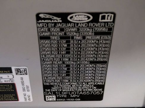 New 2026 Land Rover Range Rover Sport Dynamic SE AWD/4WD image 59