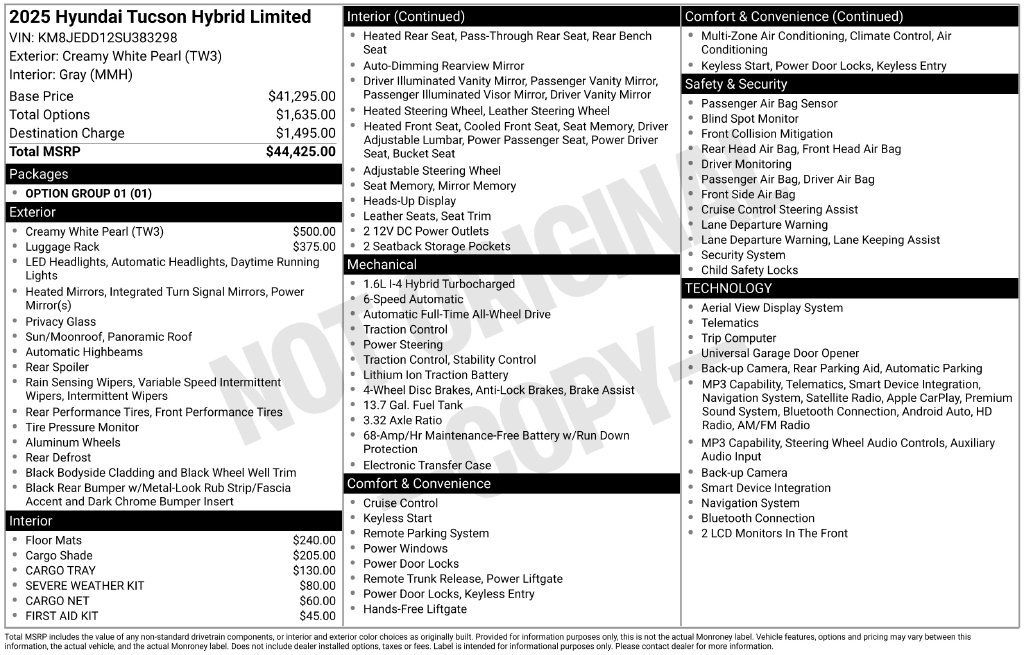 Certified 2025 Hyundai Tucson Limited AWD/4WD image 7